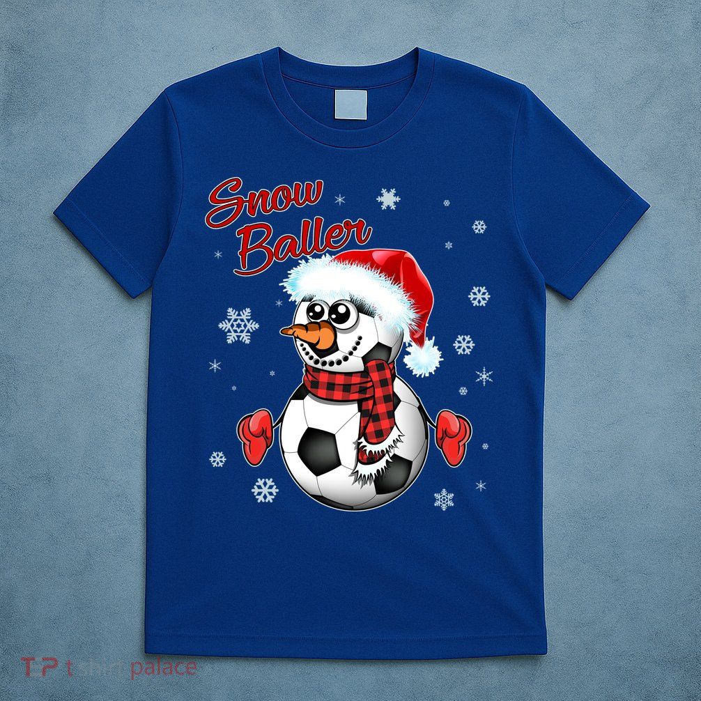 Snow Baller Soccer Chritsmas  T-Shirt