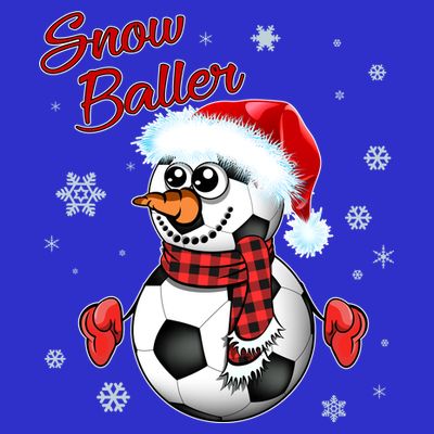 Snow Baller Soccer Chritsmas  T-Shirt