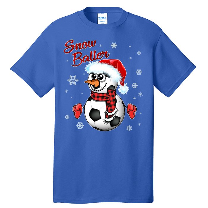 Snow Baller Soccer Chritsmas  Tall T-Shirt