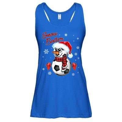 Snow Baller Soccer Chritsmas  Ladies Essential Flowy Tank