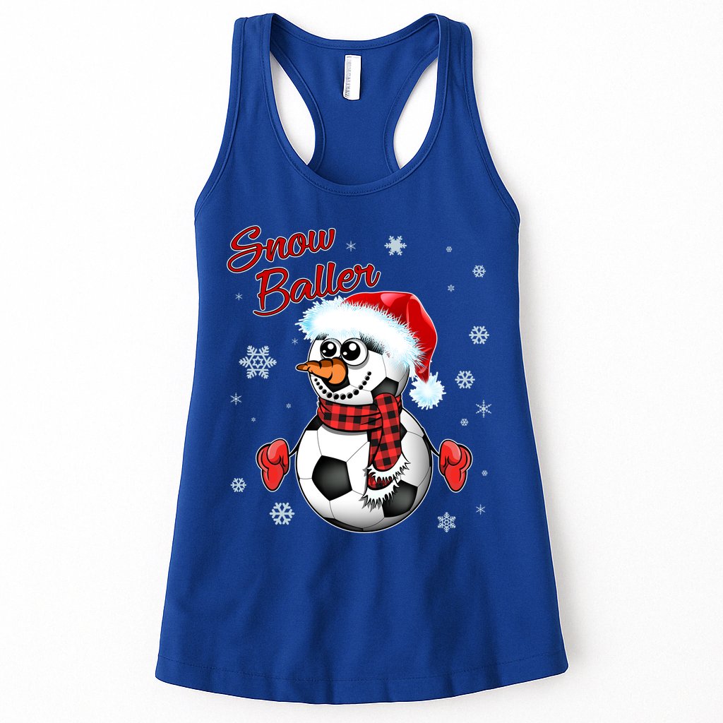 Snow Baller Soccer Chritsmas  Womens Tank Top