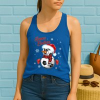 Snow Baller Soccer Chritsmas  Womens Tank Top