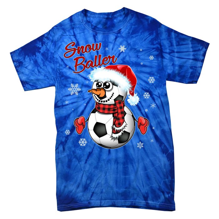 Snow Baller Soccer Chritsmas  Tie-Dye T-Shirt