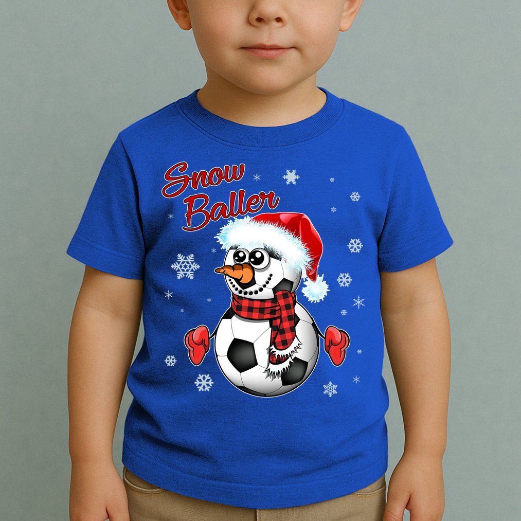 Snow Baller Soccer Chritsmas  Toddler T-Shirt