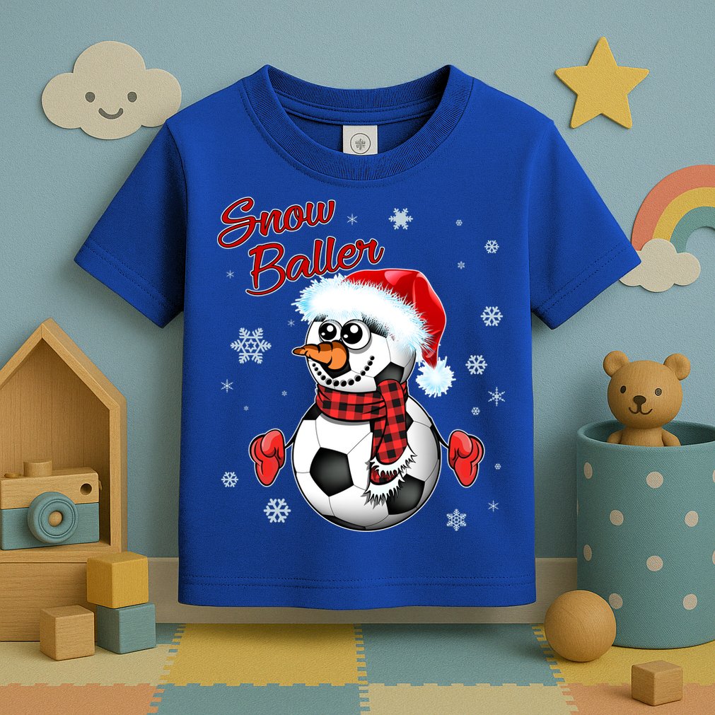 Snow Baller Soccer Chritsmas  Toddler T-Shirt