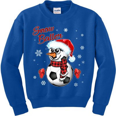 Snow Baller Soccer Chritsmas  Kids Sweatshirt