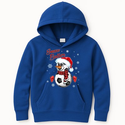 Snow Baller Soccer Chritsmas  Kids Hoodie
