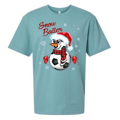 Snow Baller Soccer Chritsmas  Sueded Cloud Jersey T-Shirt