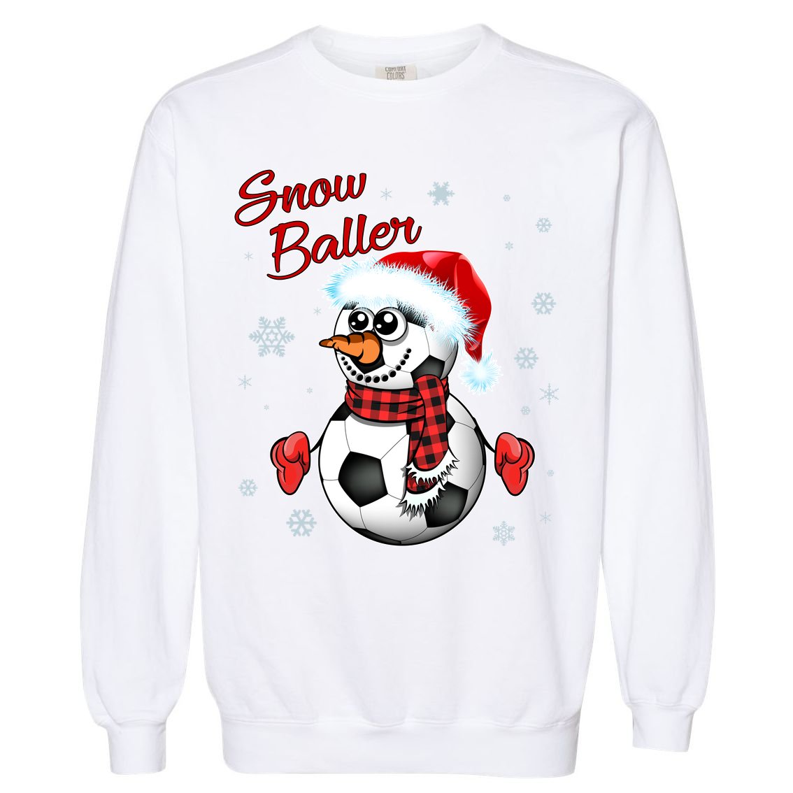 Snow Baller Soccer Chritsmas  Garment-Dyed Sweatshirt