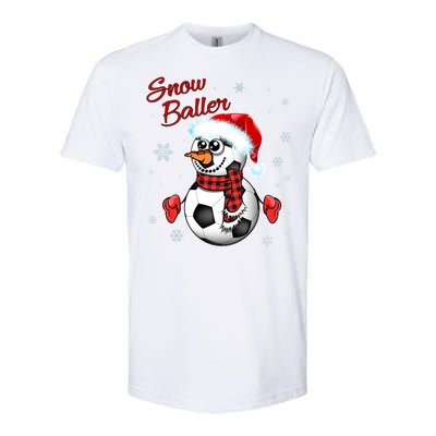 Snow Baller Soccer Chritsmas  Softstyle CVC T-Shirt