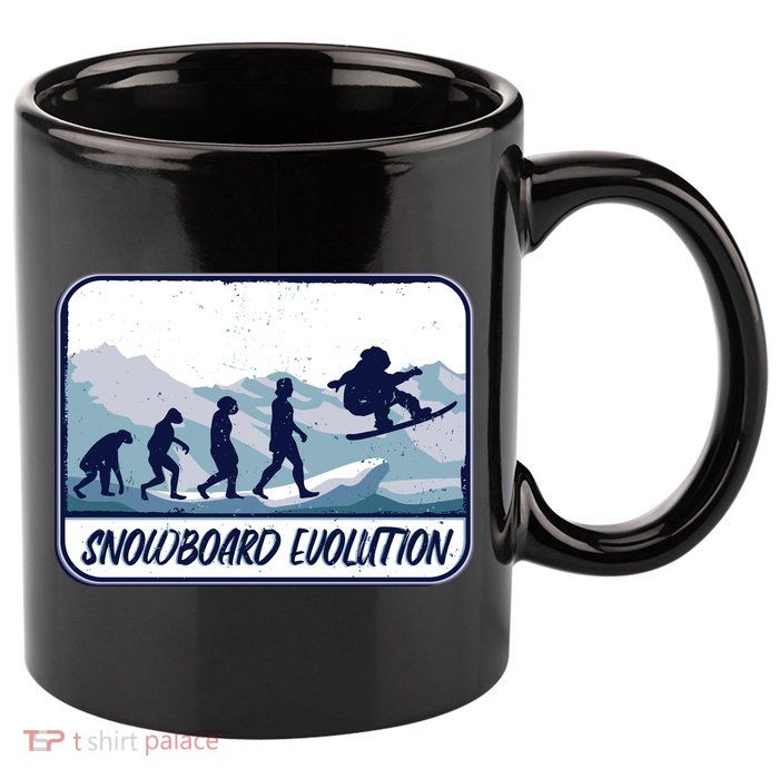 Snowboard Evolution 11oz C Handle Ceramic Mug