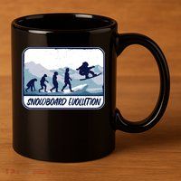 Snowboard Evolution 11oz C Handle Ceramic Mug