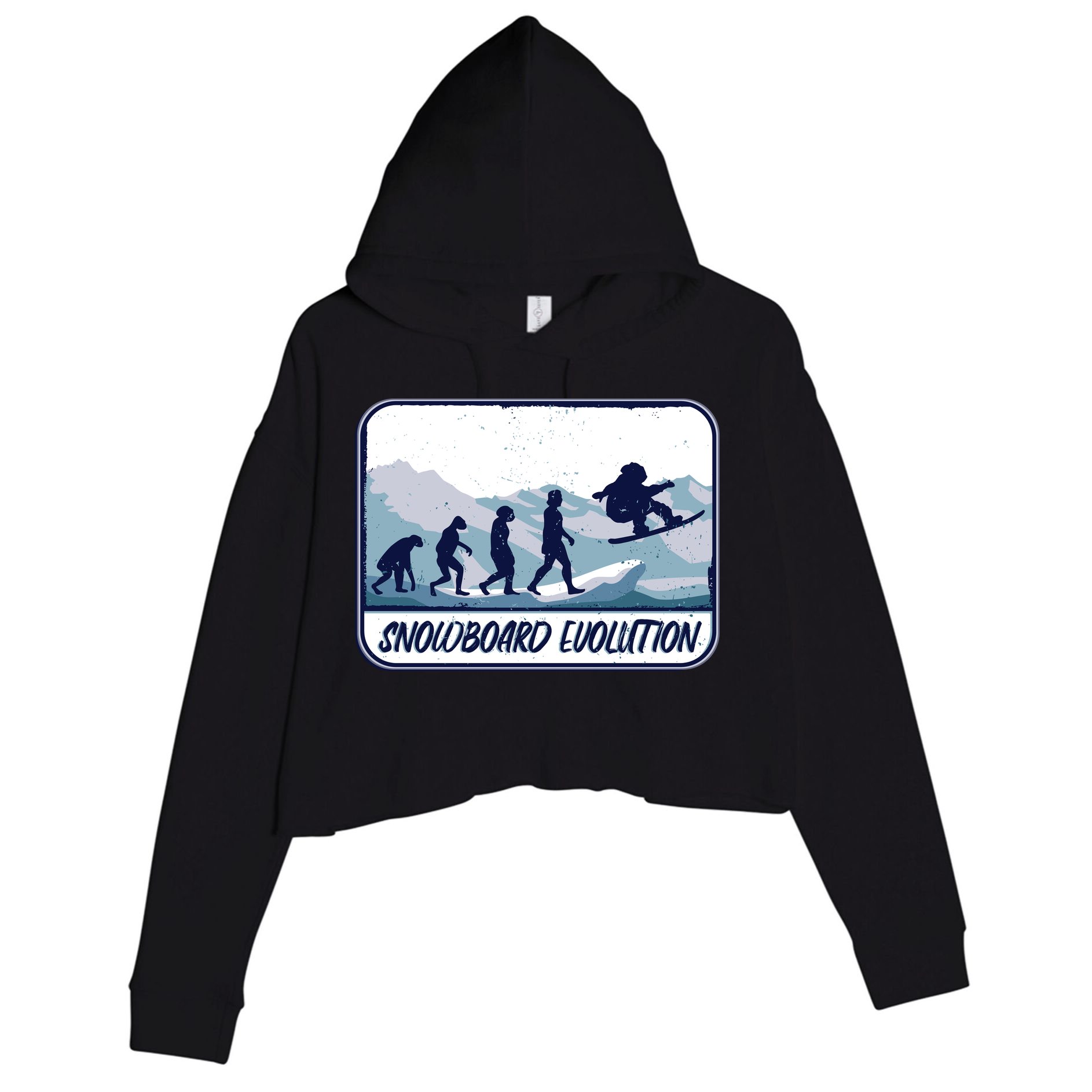 Snowboard Evolution Crop Fleece Hoodie