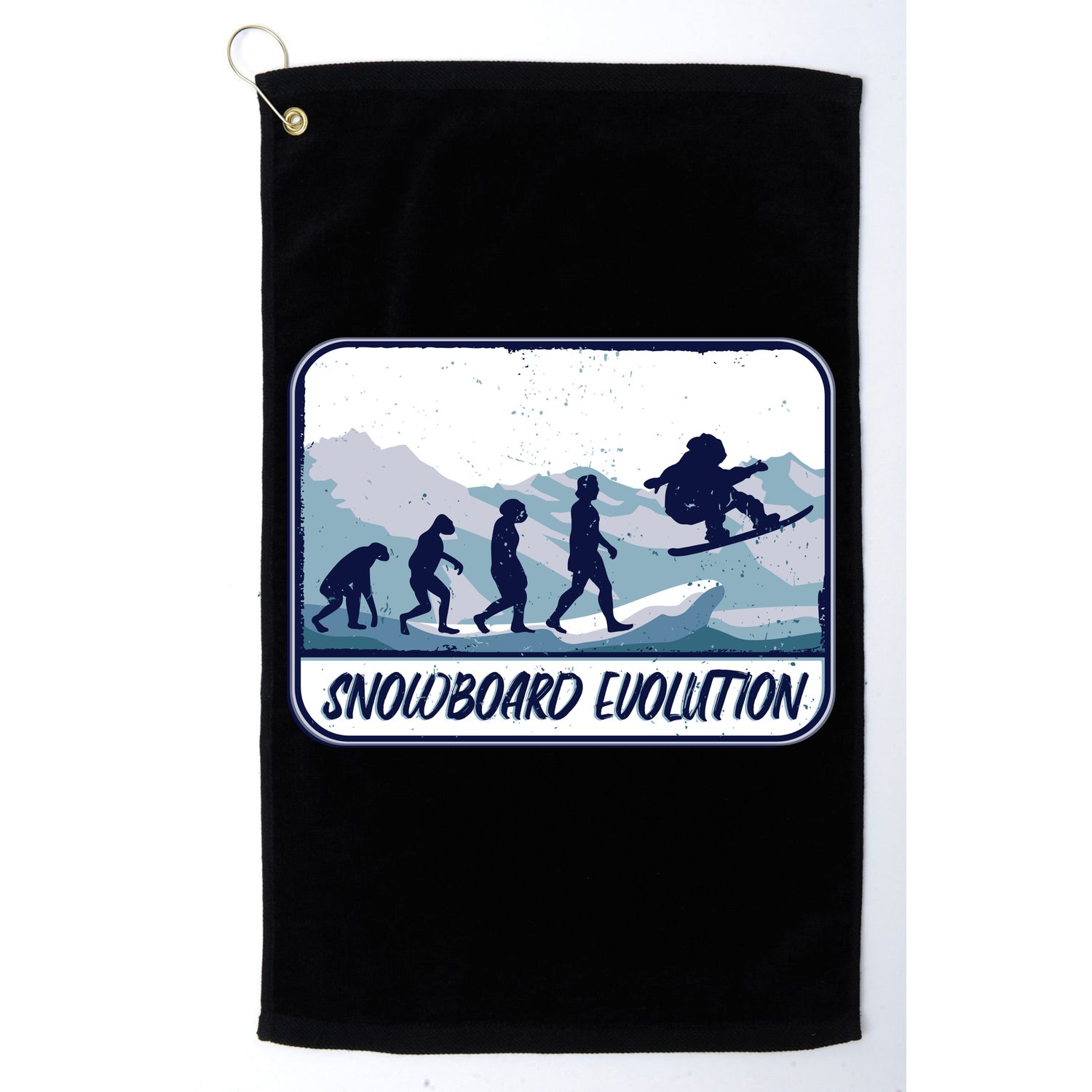 Snowboard Evolution Golf Towel