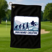 Snowboard Evolution Golf Towel