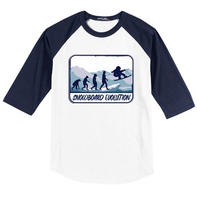 Snowboard Evolution Baseball Sleeve Shirt