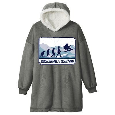 Snowboard Evolution Hooded Wearable Blanket