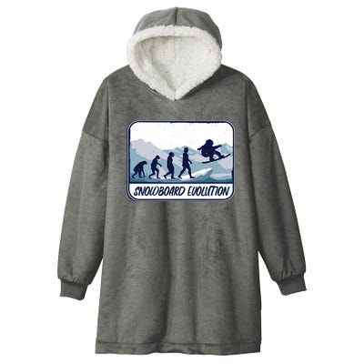 Snowboard Evolution Hooded Wearable Blanket