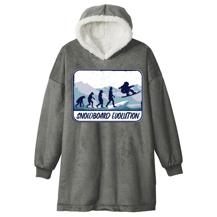 Snowboard Evolution Hooded Wearable Blanket