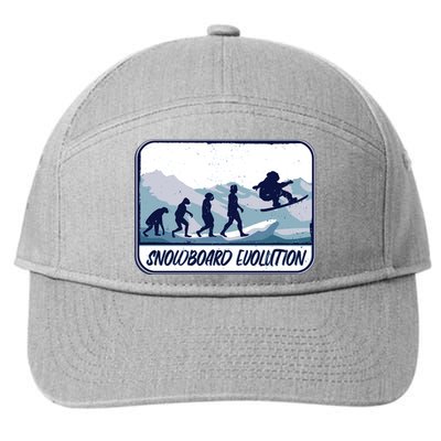 Snowboard Evolution 7-Panel Snapback Hat