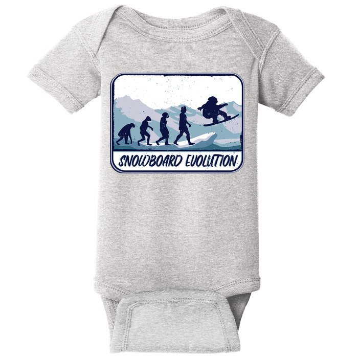 Snowboard Evolution Baby Bodysuit