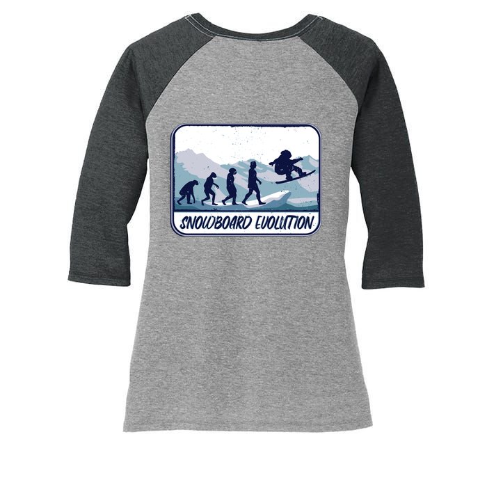 Snowboard Evolution Women's Tri-Blend 3/4-Sleeve Raglan Shirt