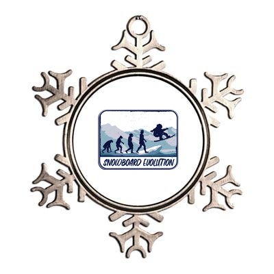 Snowboard Evolution Metallic Star Ornament