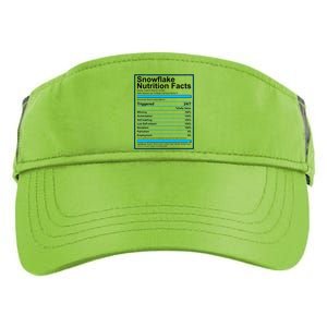 Snowflake Nutrition Facts Adult Drive Performance Visor