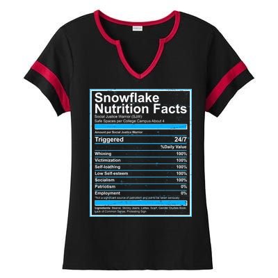 Snowflake Nutrition Facts Ladies Halftime Notch Neck Tee