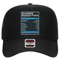 Snowflake Nutrition Facts High Crown Mesh Back Trucker Hat