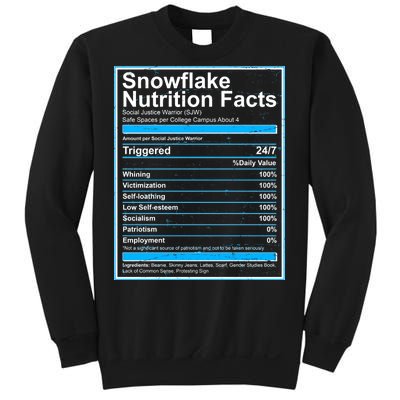 Snowflake Nutrition Facts Sweatshirt