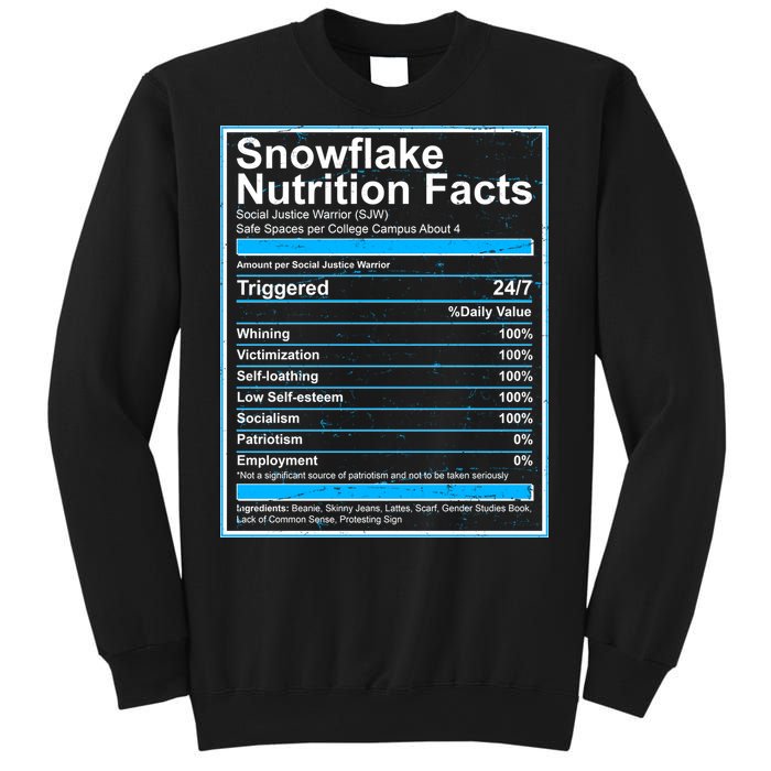 Snowflake Nutrition Facts Sweatshirt