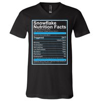 Snowflake Nutrition Facts V-Neck T-Shirt