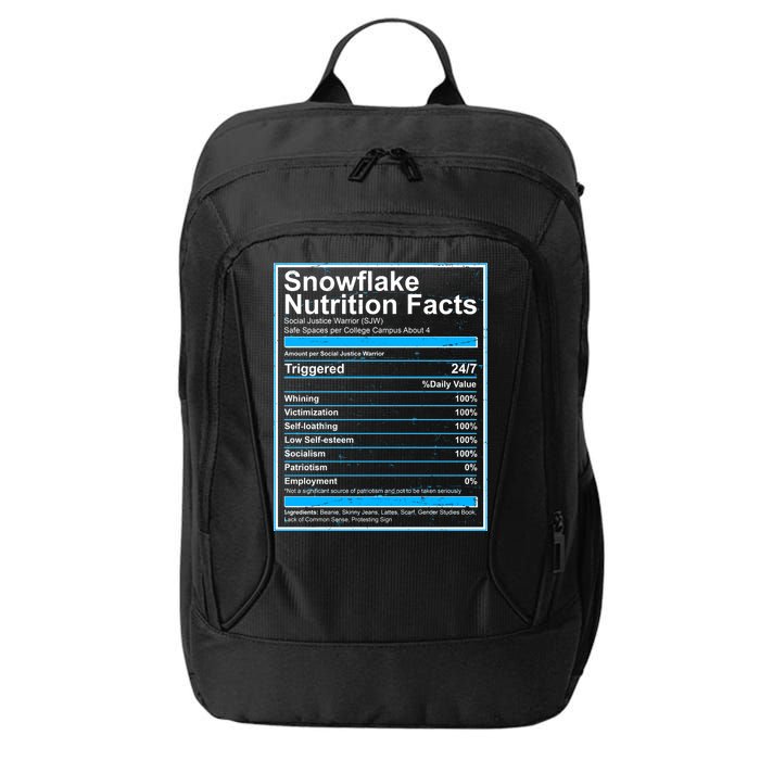 Snowflake Nutrition Facts City Backpack