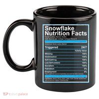 Snowflake Nutrition Facts 11oz C Handle Ceramic Mug