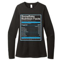 Snowflake Nutrition Facts Womens CVC Long Sleeve Shirt