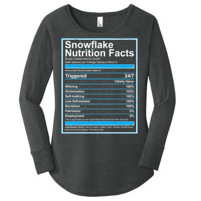 Snowflake Nutrition Facts Women's Perfect Tri Tunic Long Sleeve Shirt