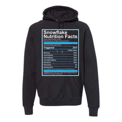 Snowflake Nutrition Facts Premium Hoodie