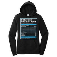 Snowflake Nutrition Facts Women's Pullover Hoodie