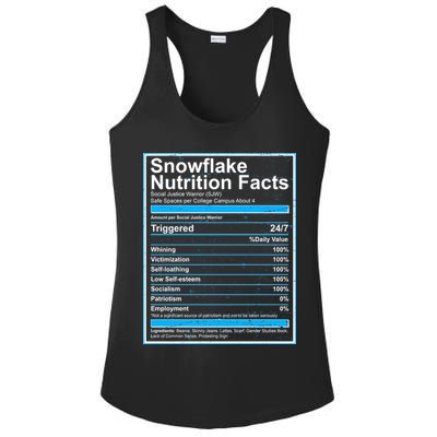 Snowflake Nutrition Facts Ladies PosiCharge Competitor Racerback Tank