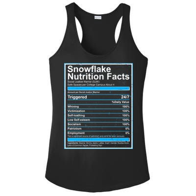 Snowflake Nutrition Facts Ladies PosiCharge Competitor Racerback Tank