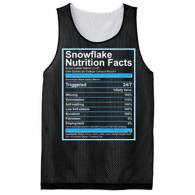 Snowflake Nutrition Facts Mesh Reversible Basketball Jersey Tank