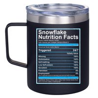 Snowflake Nutrition Facts 12oz Stainless Steel Coffee Mug