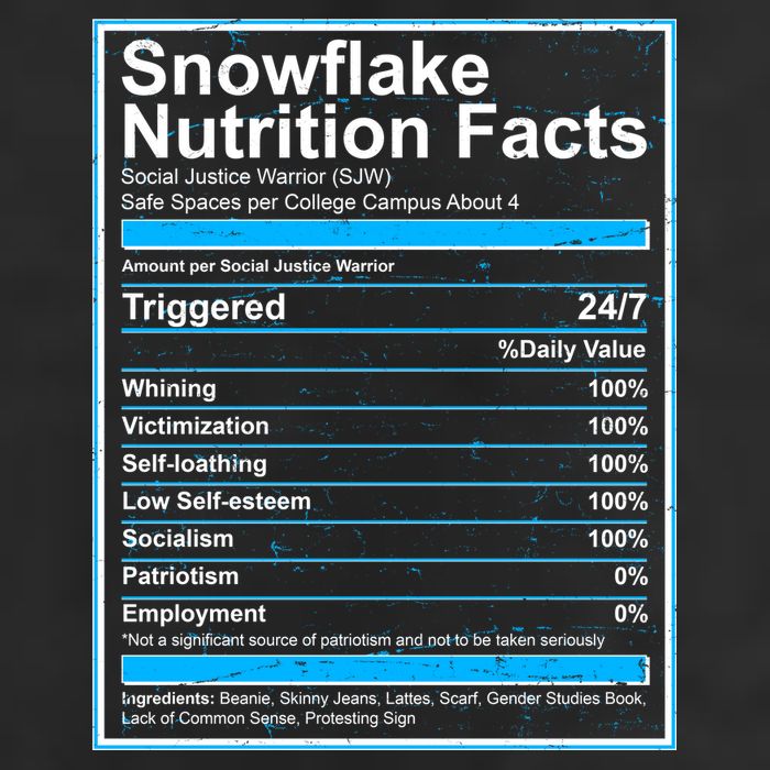 Snowflake Nutrition Facts 12oz Stainless Steel Coffee Mug
