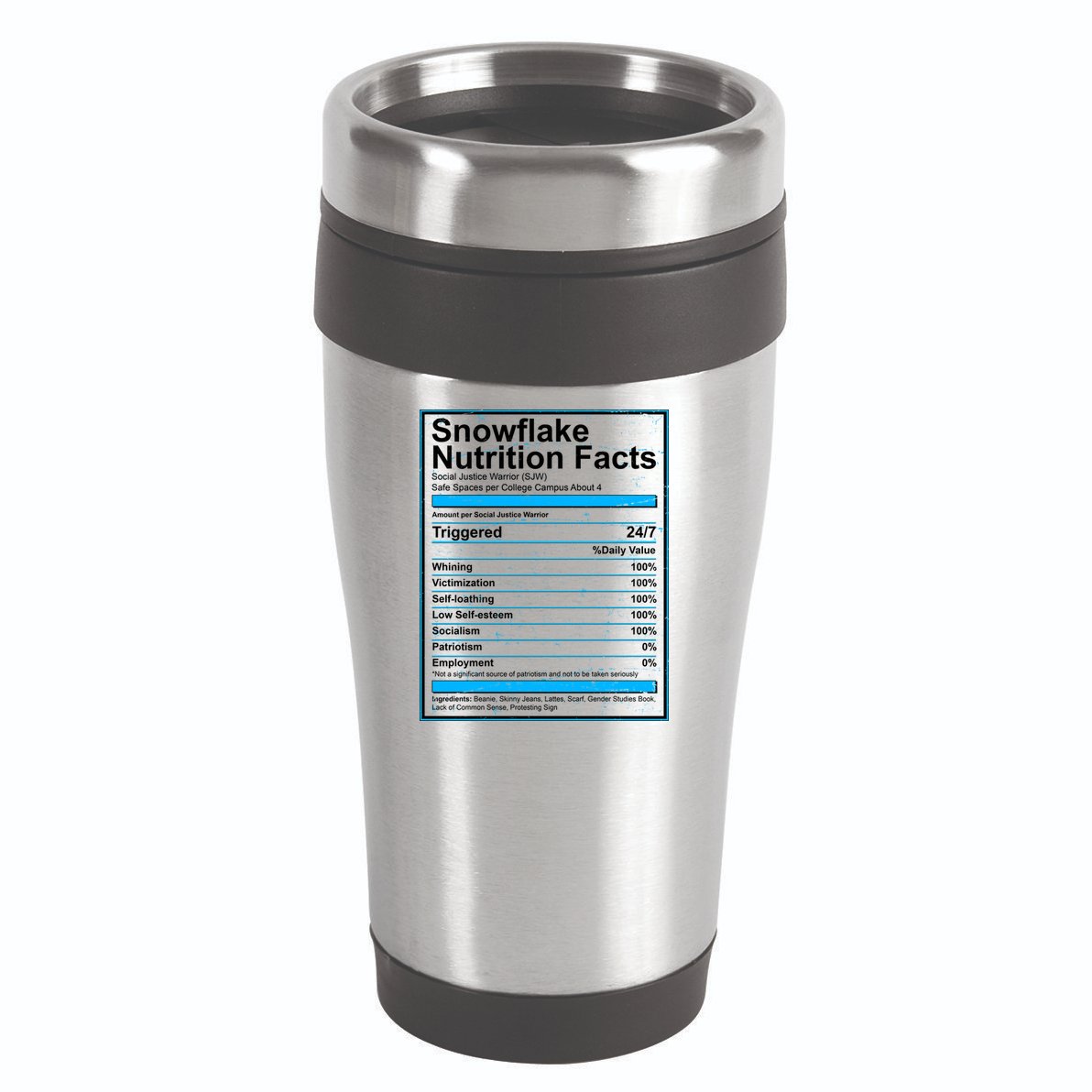 Snowflake Nutrition Facts 16oz Travel Tumbler