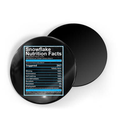Snowflake Nutrition Facts Magnet