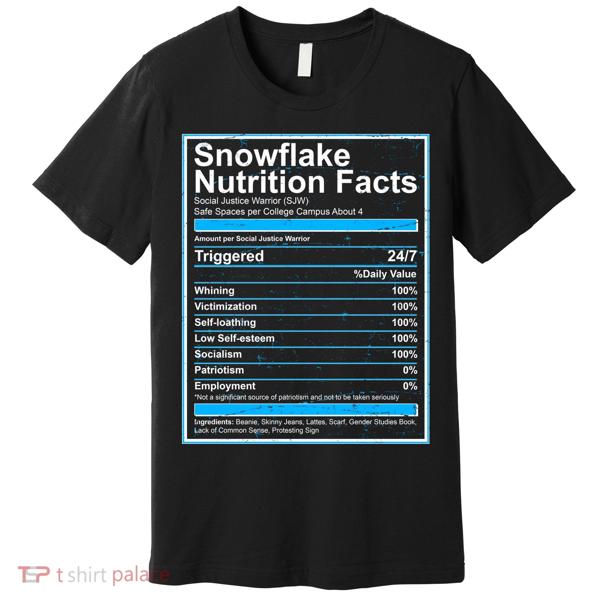 Snowflake Nutrition Facts Premium T-Shirt