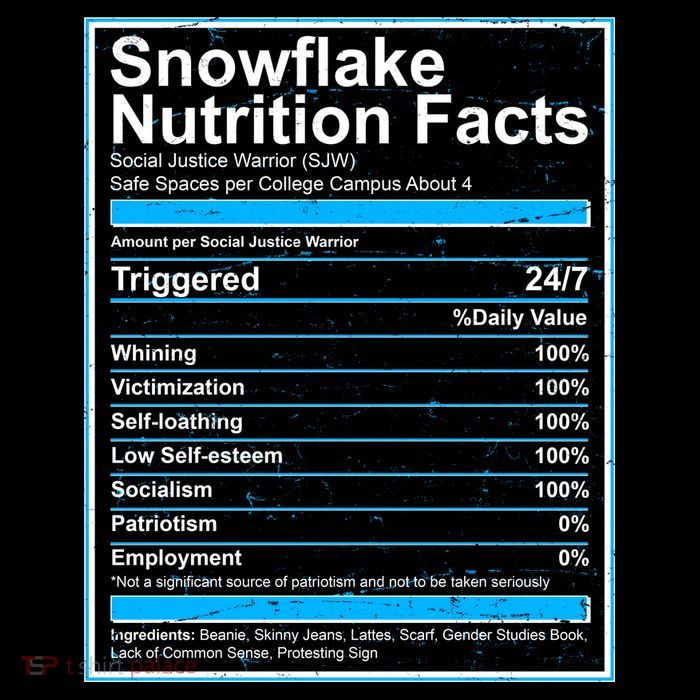 Snowflake Nutrition Facts Premium T-Shirt