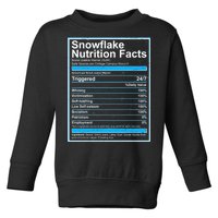 Snowflake Nutrition Facts Toddler Sweatshirt