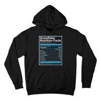 Snowflake Nutrition Facts Tall Hoodie